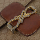 CELINE Macadam Canvas Shoulder Bag PVC Beige Gold Auth BA5887-14