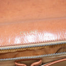 CELINE Macadam Canvas Shoulder Bag PVC Beige Gold Auth BA5887-18