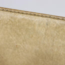 CELINE Macadam Canvas Shoulder Bag PVC Beige Gold Auth BA5887-23