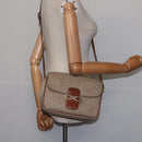 CELINE Macadam Canvas Shoulder Bag PVC Beige Gold Auth BA5887-25