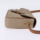 CELINE Macadam Canvas Shoulder Bag PVC Beige Gold Auth BA5887-5