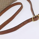 CELINE Macadam Canvas Shoulder Bag PVC Beige Gold Auth BA5887-7