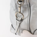 Chloe Hand Bag Leather Silver Auth BA5890-15