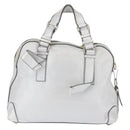 Chloe Hand Bag Leather Silver Auth BA5890-3