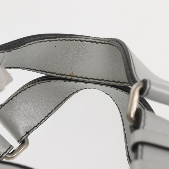 Chloe Hand Bag Leather Silver Auth BA5890