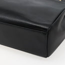 Gianni Versace Shoulder Bag Leather Black Gold Auth BA5891-15