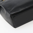 Gianni Versace Shoulder Bag Leather Black Gold Auth BA5891-16