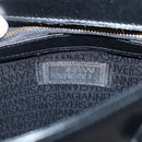 Gianni Versace Shoulder Bag Leather Black Gold Auth BA5891-19
