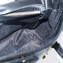 Gianni Versace Shoulder Bag Leather Black Gold Auth BA5891-20