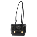 Gianni Versace Shoulder Bag Leather Black Gold Auth BA5891-13