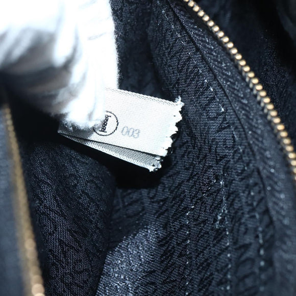 Gianni Versace Shoulder Bag Leather Black Gold Auth BA5891