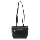 Gianni Versace Shoulder Bag Leather Black Gold Auth BA5891-2