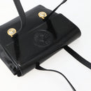 Gianni Versace Shoulder Bag Leather Black Gold Auth BA5891-6