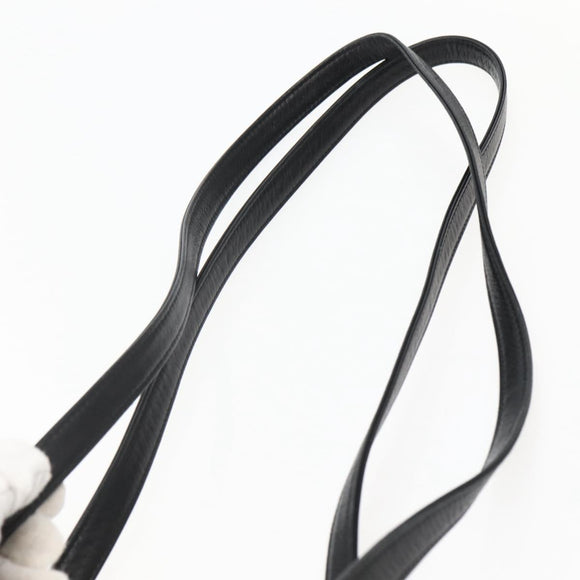 Gianni Versace Shoulder Bag Leather Black Gold Auth BA5891