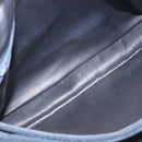 BALLY Shoulder Bag Leather Navy Gold Auth BA5894-10