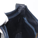 BALLY Shoulder Bag Leather Navy Gold Auth BA5894-21