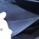 BALLY Shoulder Bag Leather Navy Gold Auth BA5894-11