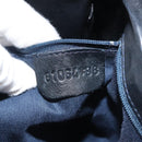 BALLY Shoulder Bag Leather Navy Gold Auth BA5894-12