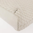 BALLY Chain Shoulder Bag Leather White Gold Auth BA5895-13