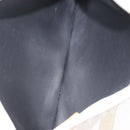 BALLY Chain Shoulder Bag Leather White Gold Auth BA5895-20