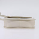 Salvatore Ferragamo Hand Bag Leather 2way White Gold Auth BA5896-5