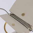 Salvatore Ferragamo Hand Bag Leather 2way White Gold Auth BA5896-10