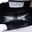 Salvatore Ferragamo Hand Bag Leather 2way White Gold Auth BA5896-11