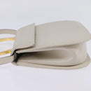 Salvatore Ferragamo Hand Bag Leather 2way White Gold Auth BA5896-3