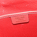 CELINE Backpack Leather Orange Gold Auth BA5897-18