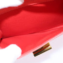 CELINE Backpack Leather Orange Gold Auth BA5897-21