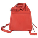 CELINE Backpack Leather Orange Gold Auth BA5897-2