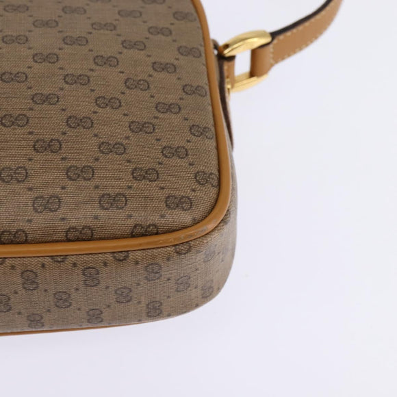 GUCCI Micro GG Supreme Shoulder Bag PVC Beige Gold 007 56 0095 Auth BA5899