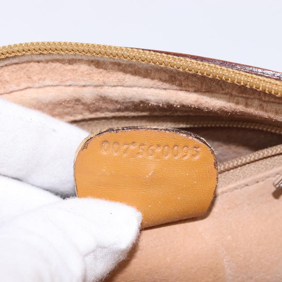 GUCCI Micro GG Supreme Shoulder Bag PVC Beige Gold 007 56 0095 Auth BA5899