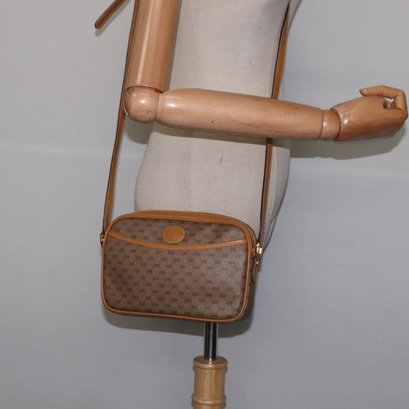 GUCCI Micro GG Supreme Shoulder Bag PVC Beige Gold 007 56 0095 Auth BA5899