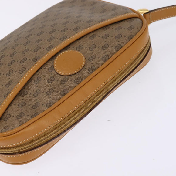 GUCCI Micro GG Supreme Shoulder Bag PVC Beige Gold 007 56 0095 Auth BA5899