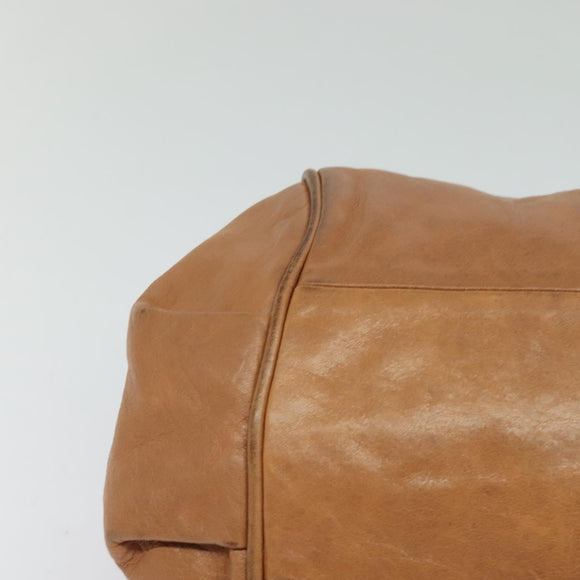 Chloe Hand Bag Leather 2way Brown Gold Auth BA590