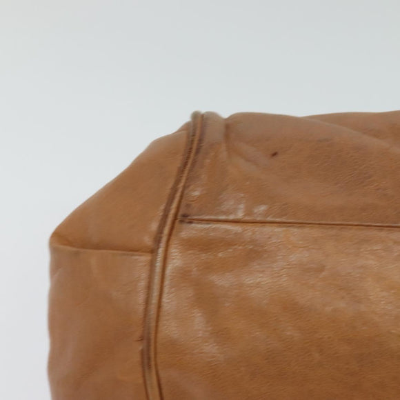 Chloe Hand Bag Leather 2way Brown Gold Auth BA590