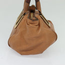 Chloe Hand Bag Leather 2way Brown Gold Auth BA590-3