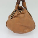 Chloe Hand Bag Leather 2way Brown Gold Auth BA590-4