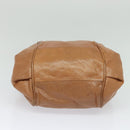 Chloe Hand Bag Leather 2way Brown Gold Auth BA590-5