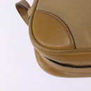 GUCCI Web Sherry Line Shoulder Bag Canvas Leather Beige Gold Auth BA5901-15