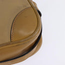 GUCCI Web Sherry Line Shoulder Bag Canvas Leather Beige Gold Auth BA5901-16