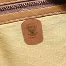 GUCCI Web Sherry Line Shoulder Bag Canvas Leather Beige Gold Auth BA5901-12