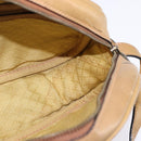 GUCCI Web Sherry Line Shoulder Bag Canvas Leather Beige Gold Auth BA5901-17