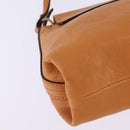 Chloe Shoulder Bag Leather Orange Gold Auth BA5902-15