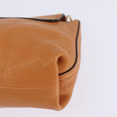 Chloe Shoulder Bag Leather Orange Gold Auth BA5902-16
