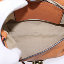 Chloe Shoulder Bag Leather Orange Gold Auth BA5902-10