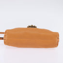Chloe Shoulder Bag Leather Orange Gold Auth BA5902-5