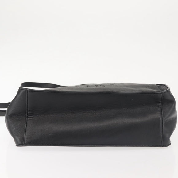 Stella MacCartney Hand Bag Leather Black Gold Auth BA5904