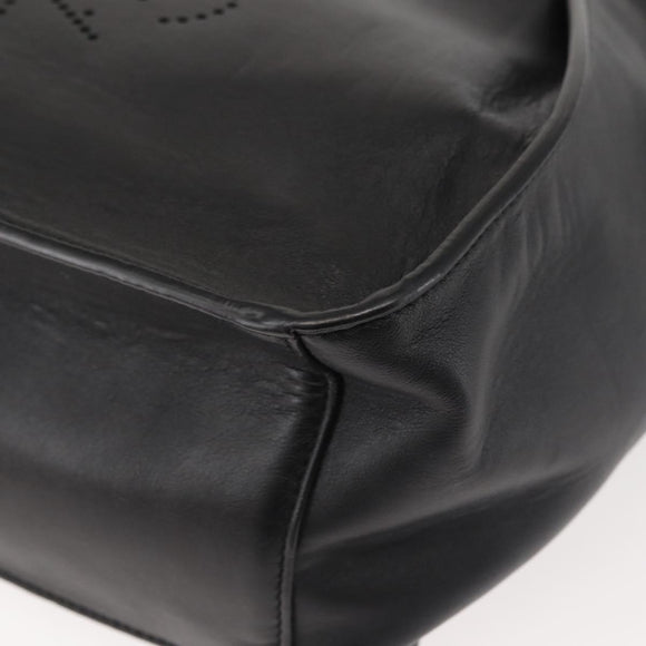 Stella MacCartney Hand Bag Leather Black Gold Auth BA5904